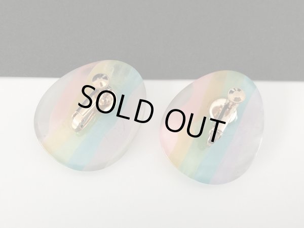 画像4: クリアパステル系カラー 大ぶり イヤリング USA (4)