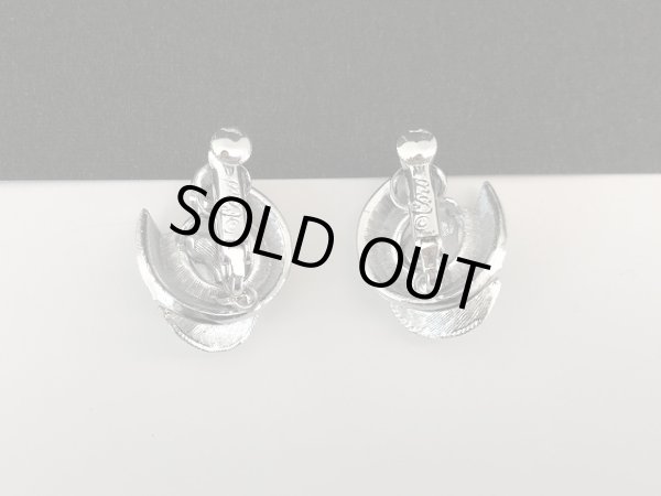 画像4: CORO コロ シルバートーン イヤリング USA ヴィンテージ コスチュームジュエリー (4)