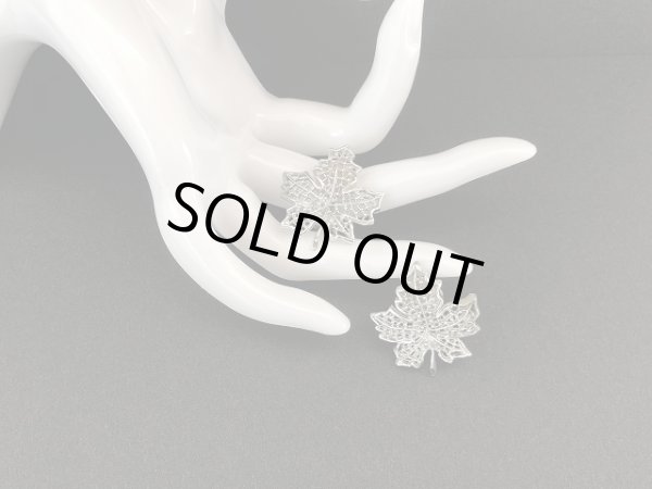 画像5: サラコベントリー SARAH COV シルバートーン リーフモチーフ イヤリング USA (5)