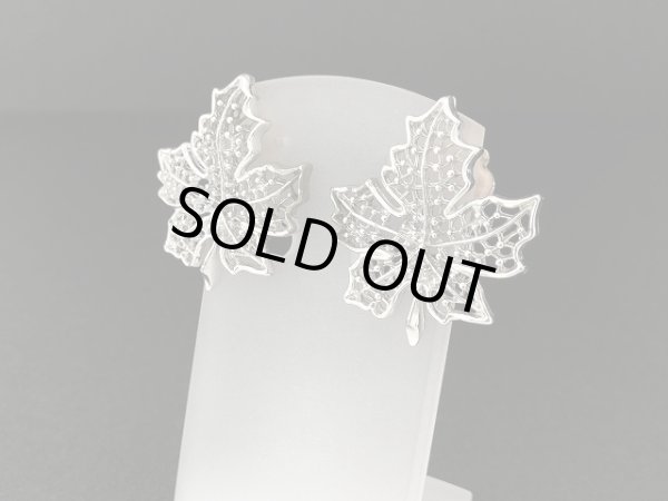 画像2: サラコベントリー SARAH COV シルバートーン リーフモチーフ イヤリング USA (2)