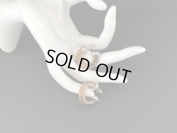 画像3: べっこうカラー フープ ピアス USA (3)