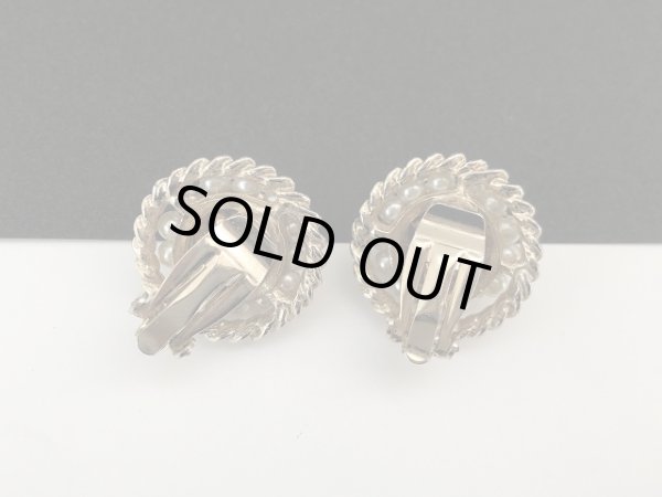 画像3: ゴールドトーン パール イヤリング USA (3)