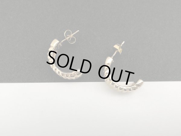 画像2: ゴールドトーン フープ ピアス USA (2)