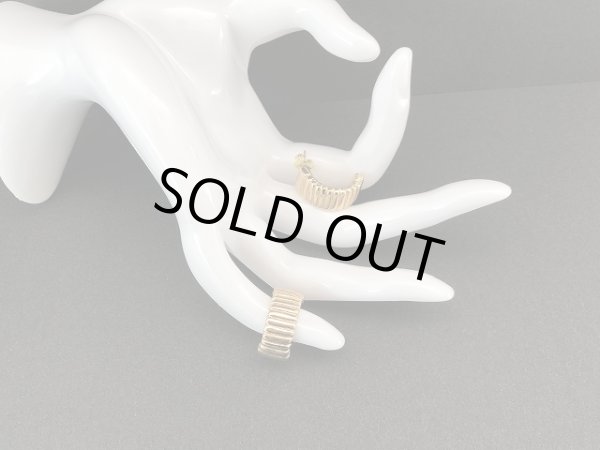 画像4: ゴールドトーン フープ ピアス USA (4)