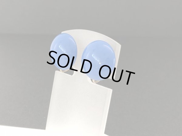 画像2: MARVELLA マーベラ ブルーカラーカボッション イヤリング USA (2)