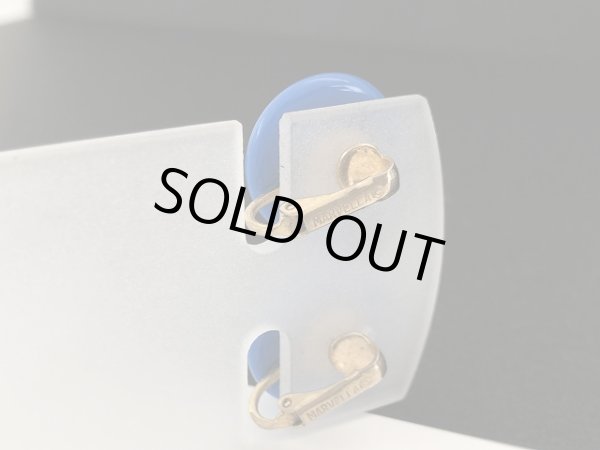 画像4: MARVELLA マーベラ ブルーカラーカボッション イヤリング USA (4)