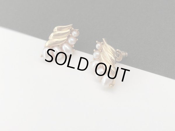 画像3: Richelieu リシュリュウ ゴールド パール ピアス USA (3)