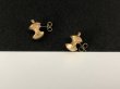 画像4: ゴールドトーン かじったリンゴピアス USA (4)