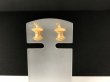 画像1: ゴールドトーン かじったリンゴピアス USA (1)