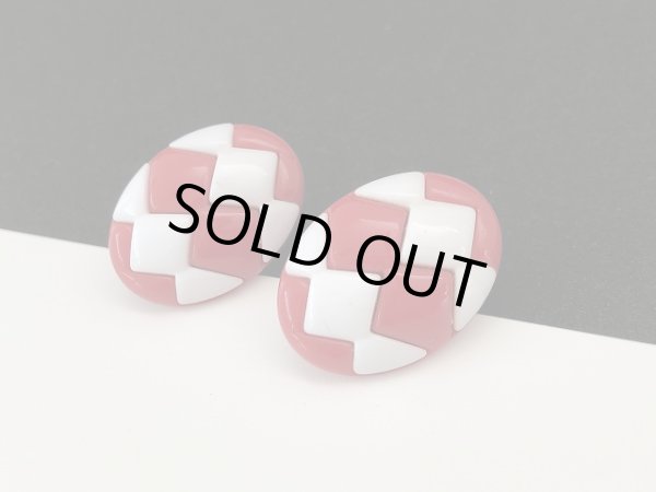 画像2: レッド ホワイトカラー ピアス USA (2)