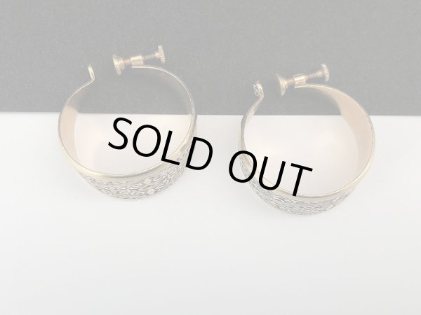 画像5: ゴールドトーン フープ イヤリング USA (5)