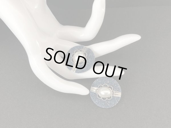 画像4: シルバートーン パールカボッション イヤリング USA (4)