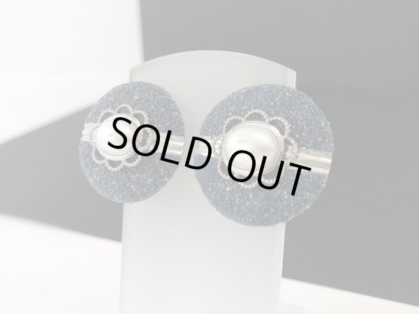 画像2: シルバートーン パールカボッション イヤリング USA (2)