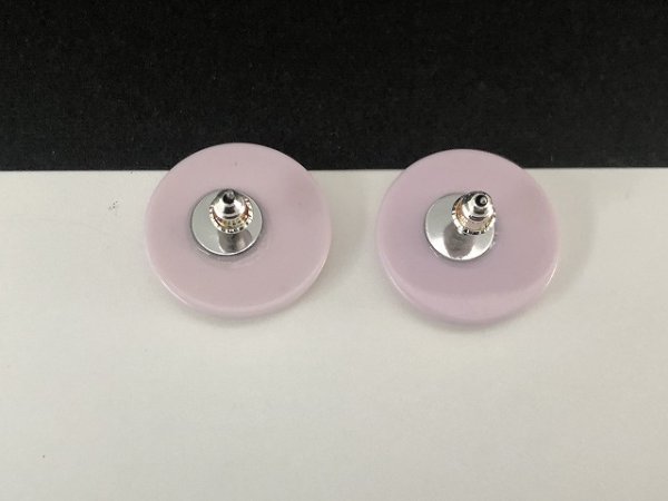 画像4: 淡いパープルカラー ピアス USA (4)