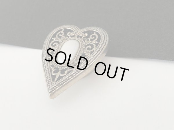 画像2: ボタン カバー ハート パール BUTTON COVER USA ヴィンテージ (2)