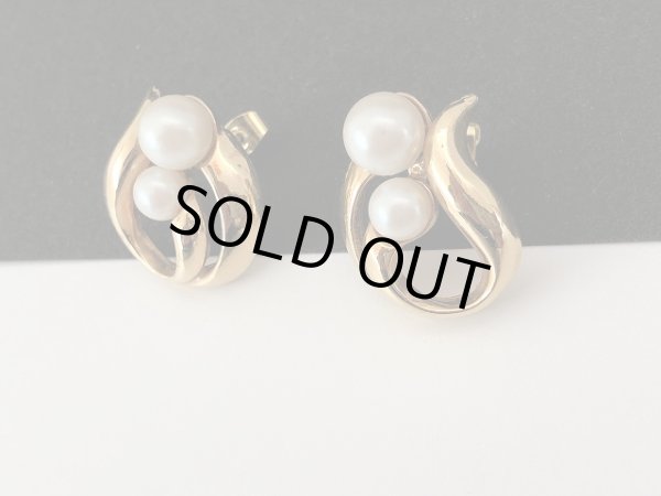 画像2: AVON エイボン ゴールド パール ピアス USA コスチュームジュエリー (2)