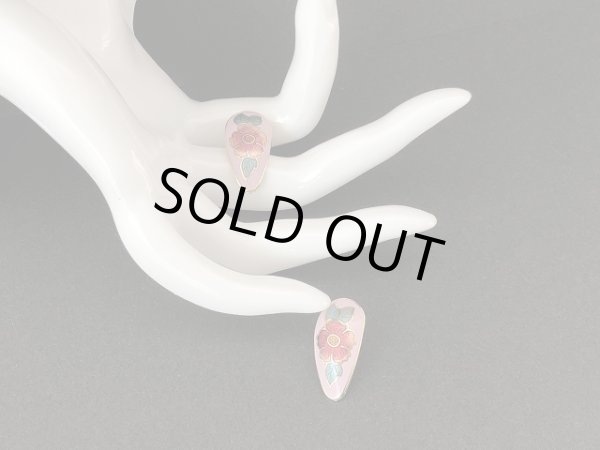 画像3: エナメル フラワーモチーフ 揺れる ピアス USA (3)