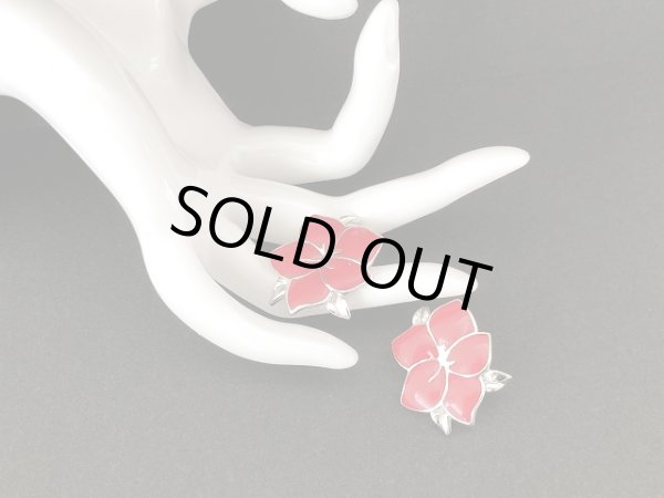 画像3: エナメル フラワーモチーフ ピアス USA (3)