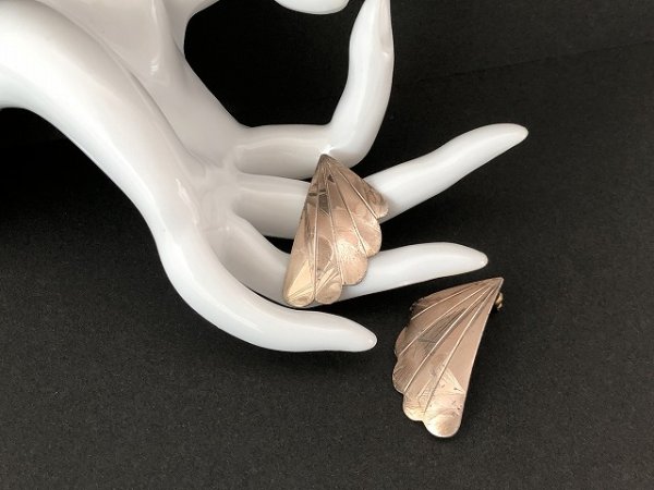 画像3: ゴールドトーン 大ぶり ピアス USA (3)