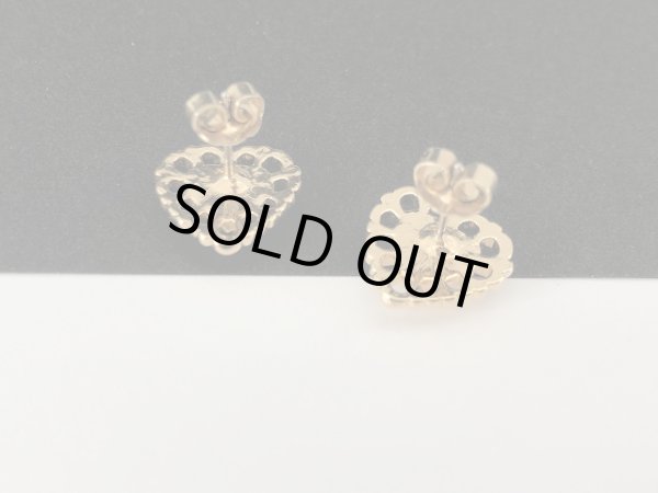 画像4: ゴールドトーン 小ぶりな ハート ピアス USA (4)