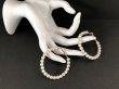 画像4: パール ゴールドトーン 大ぶり フープ ピアス USA (4)