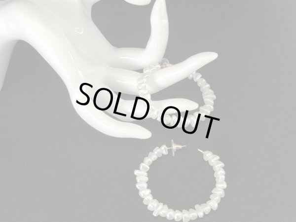 画像3: パール 大ぶり フープ ピアス USA (3)