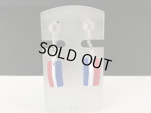 画像3: トリコロールチャーム 揺れる イヤリング USA (3)