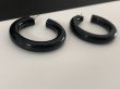 画像4: ブラックカラー フープ ピアス USA (4)