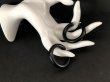 画像3: ブラックカラー フープ ピアス USA (3)