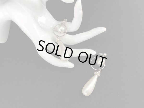 画像4: シルバートーン パールカラービーズ 揺れる ピアス USA (4)