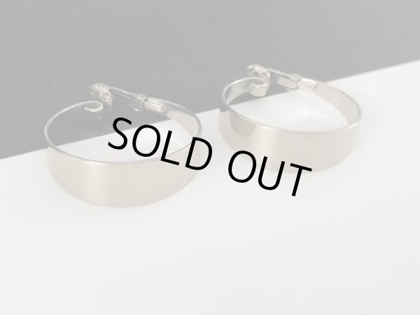 画像2: シルバートーン デザイン フープ イヤリング USA (2)