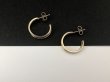 画像2: ゴールドトーン スモール フープ ピアス 小ぶり USA (2)