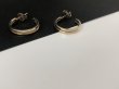 画像3: ゴールドトーン スモール フープ ピアス 小ぶり USA (3)