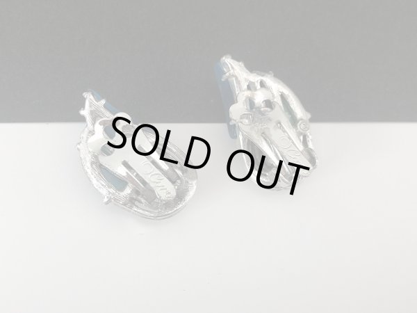 画像6: CORO コロ ブルー グリーン カボッション イヤリング USA (6)