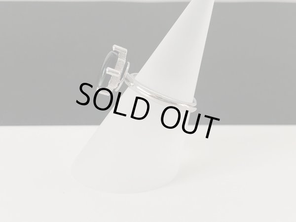 画像4: 指輪  リング シルバートーン グリーン系カラーストーン USA  (4)