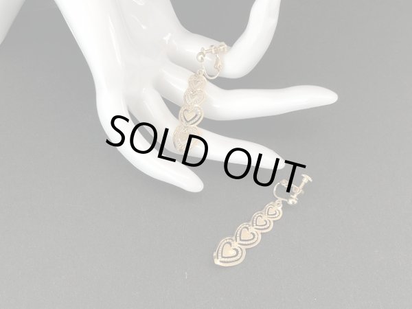 画像3: ゴールドトーン ハート 揺れる イヤリング USA (3)