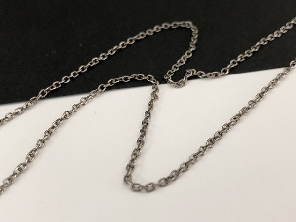 画像2: シルバートーン チェーン ネックレス USA  (2)