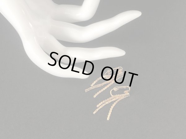 画像4: HOBE ゴールドトーン チェーン 揺れるイヤリング USA (4)