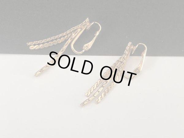 画像5: HOBE ゴールドトーン チェーン 揺れるイヤリング USA (5)