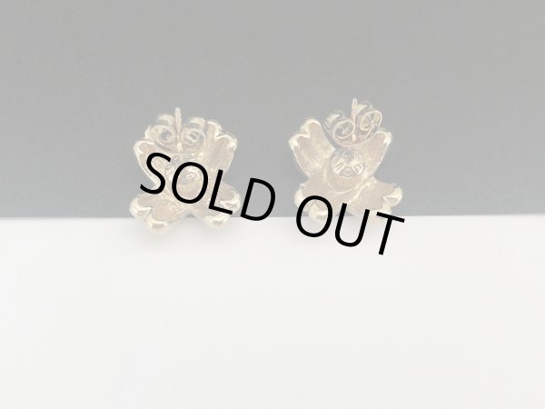 画像3: MONET モネ ゴールドトーン ピアス USA (3)