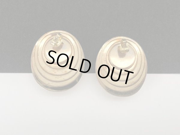 画像4: ゴールドトーン エナメルカラーピアス USA (4)