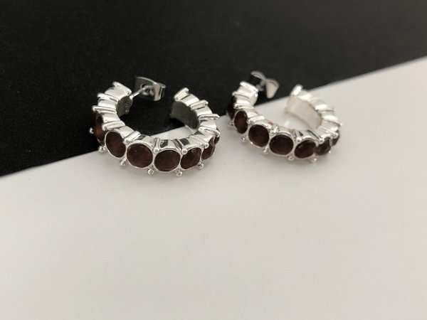 画像3: シルバートーン フープピアス USA (3)