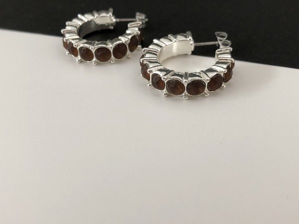 画像2: シルバートーン フープピアス USA (2)