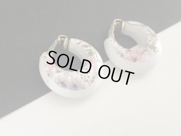 画像2: フラワーデザイン フープイヤリング USA (2)