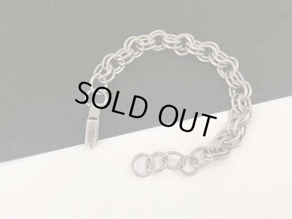 画像3: シルバートーン チェーン ブレスレット USA オールド ヴィンテージ (3)