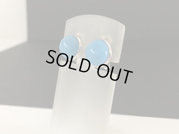 画像2: カラーカボション スモールイヤリング USA (2)