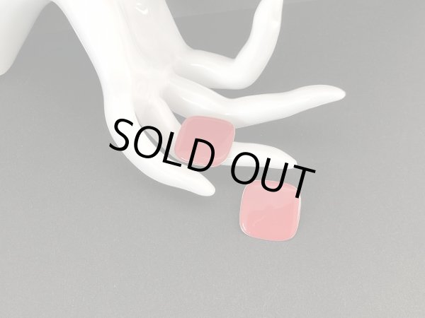 画像3: レッドエナメルカラーピアス USA (3)