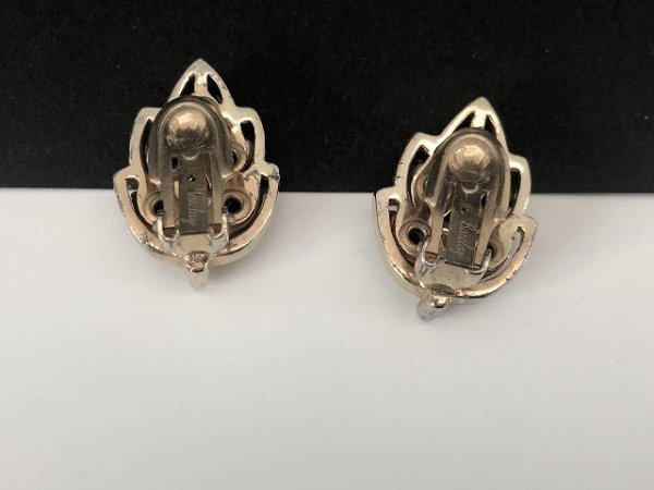 画像7: Barclay バークレイ 1950's リーフモチーフ イヤリング USA ヴィンテージ コスチュームジュエリー (7)