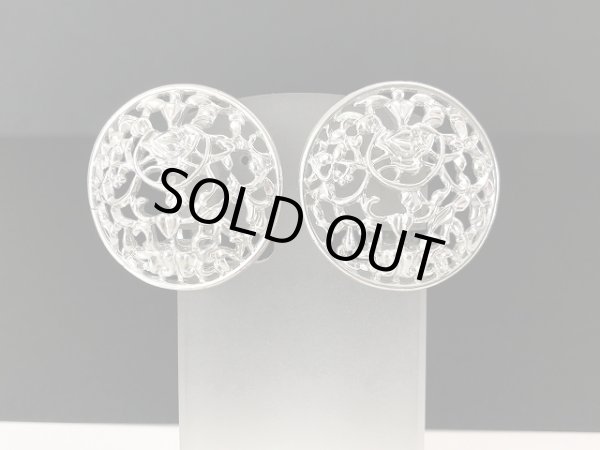 画像3: サラコベントリー SARAH COV シルバートーン 大ぶり イヤリング USA (3)