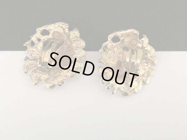 画像5: ゴールドトーン フェイスモチーフイヤリング USA (5)